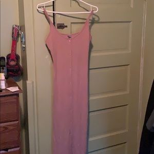 Spaghetti strap ribbed dress